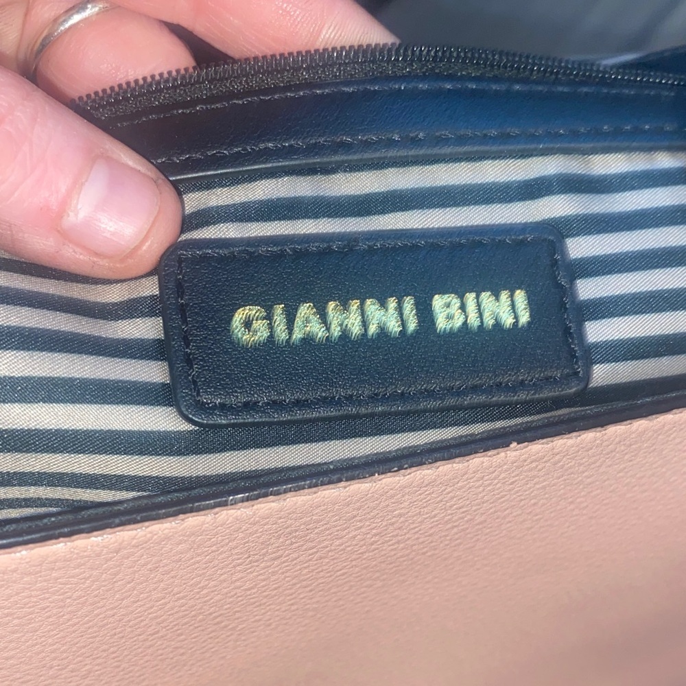 Gianni Bini Pink Satchel with Black Accents - Picture 2 of 4